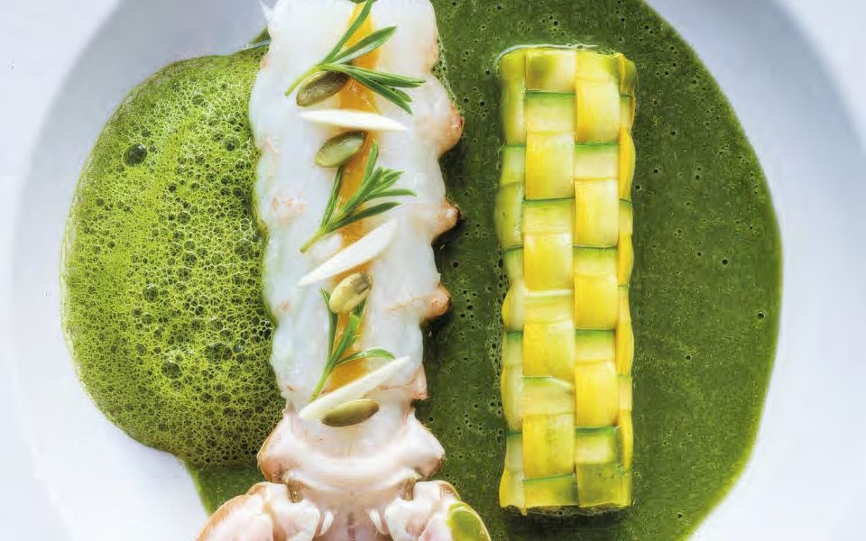 Cape Langoustine in Corsican Soup